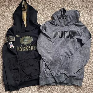 PUMA and Nike Kids M Packer and Grey Hoodie